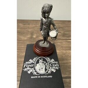 Piper Craft Gordon Highlander Drummer Pewter Figurine| Scotland | 4” Tall